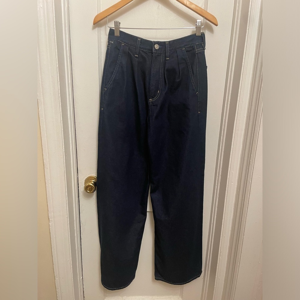 NWOT Citizens of Humanity Maritzy pleated wide-leg jeans, In Dark Wash Size 23 - Picture 4 of 9